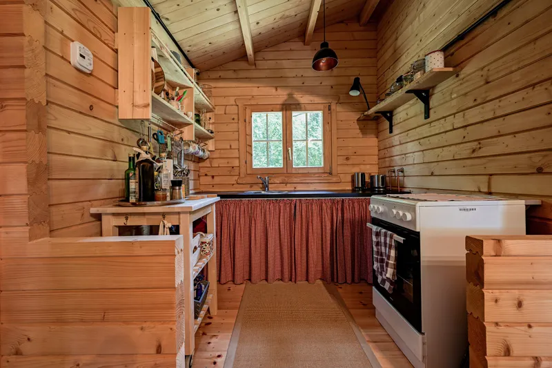 Küche im Blockhaus