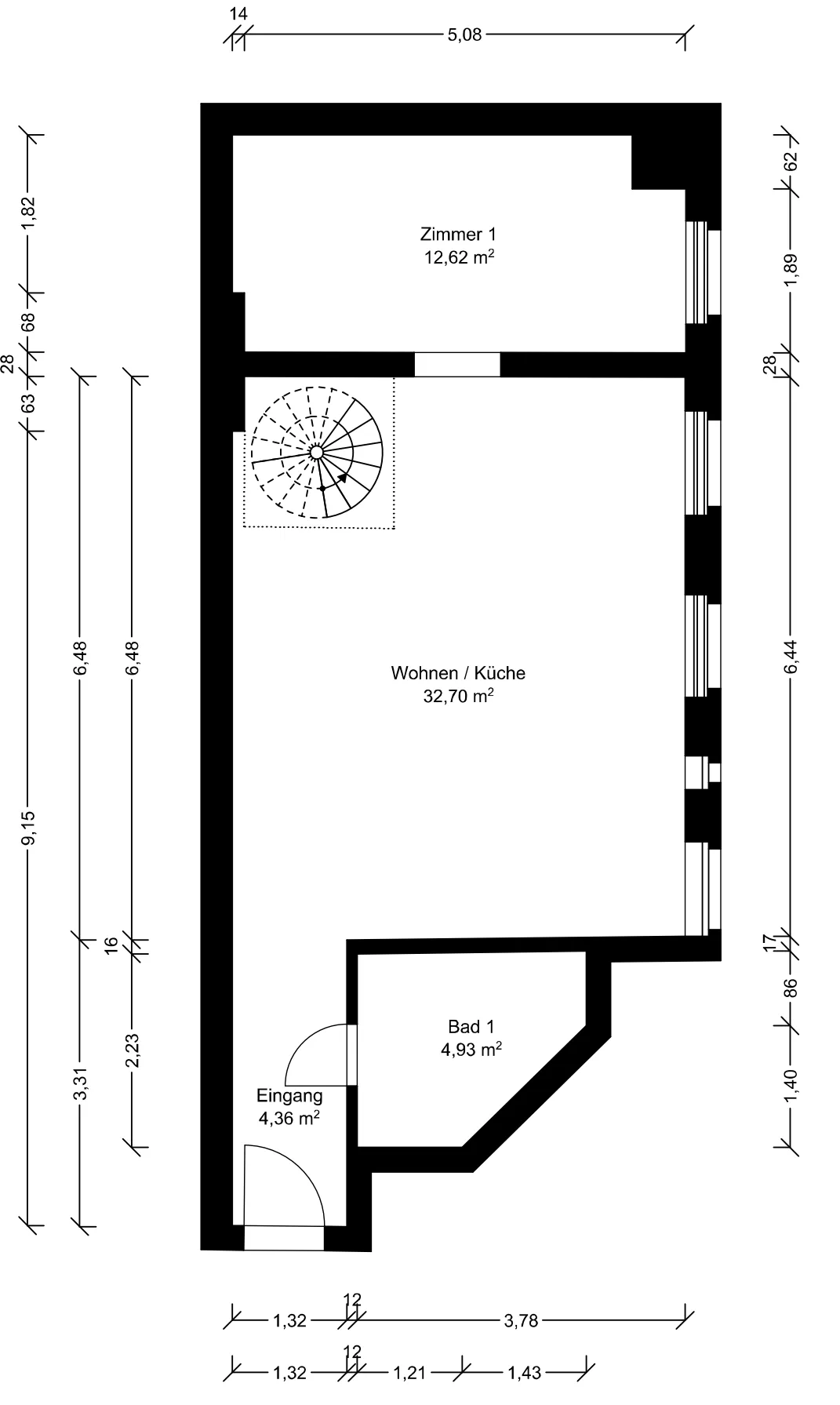 Grundriss 4. Obergeschoss