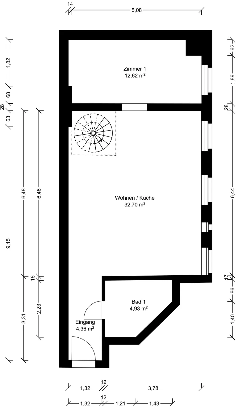 Grundriss 4. Obergeschoss